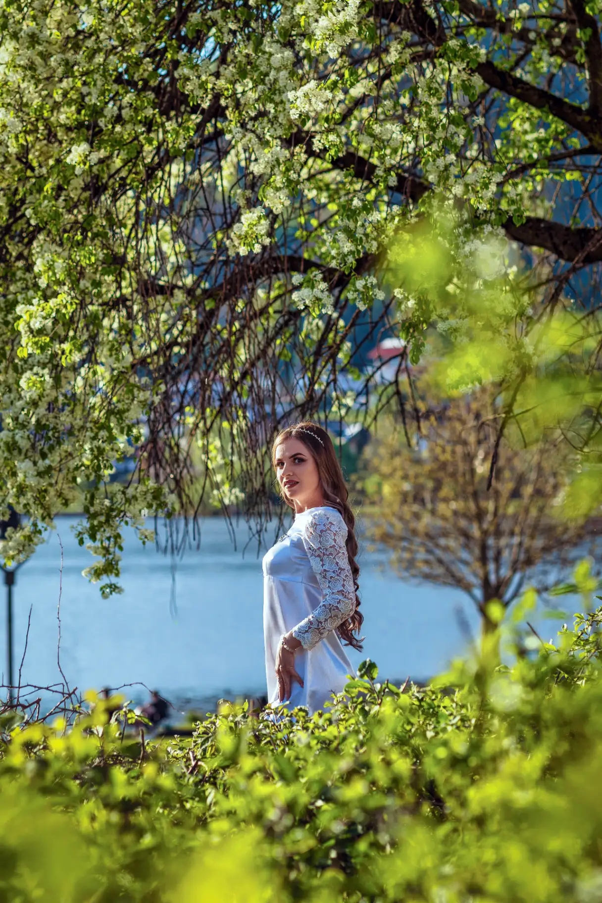 Romantisches Frühlingsporträt