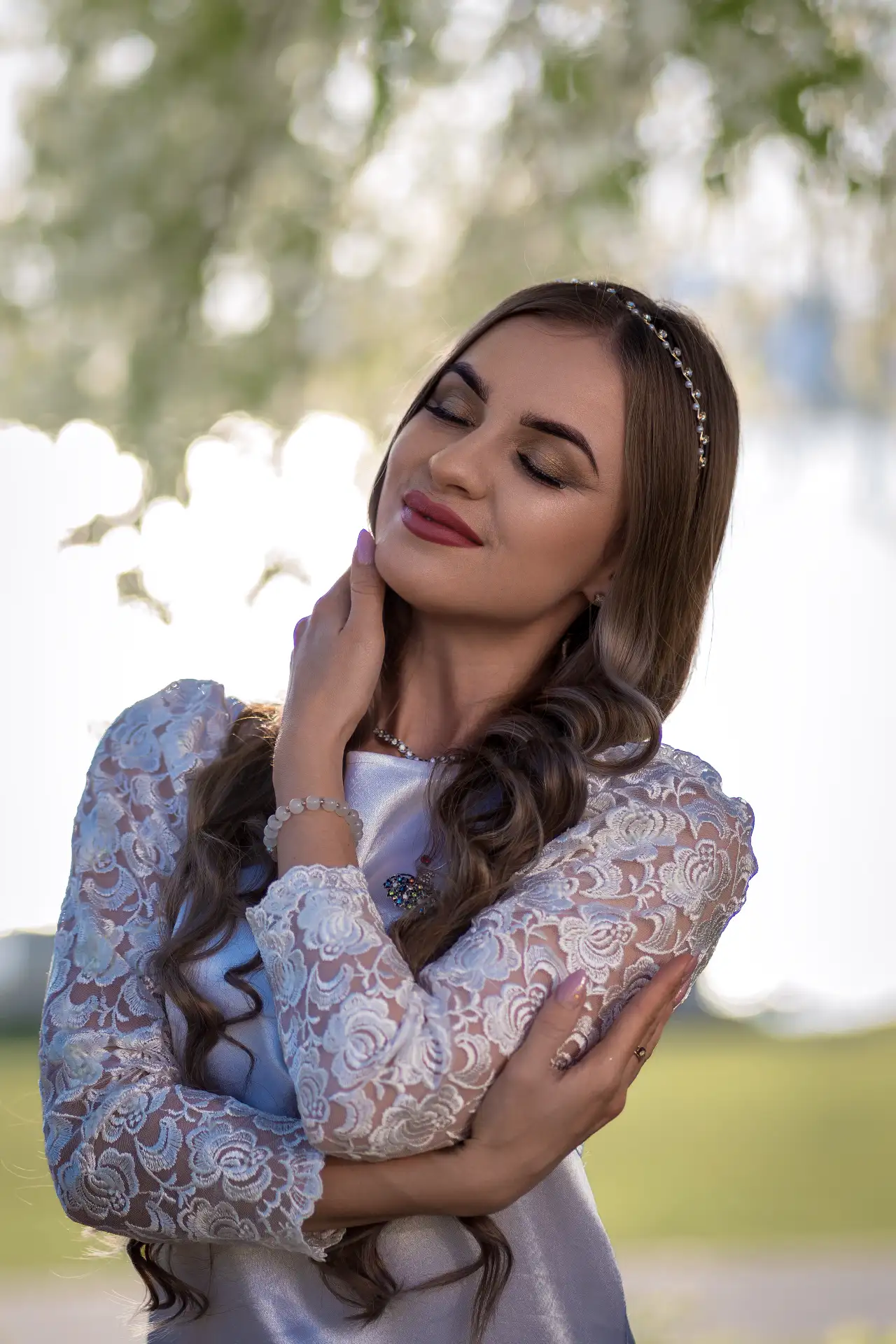 Romantisches Spitzenkleid