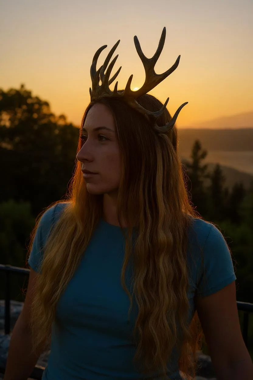 Geweih Krone Sonnenuntergang